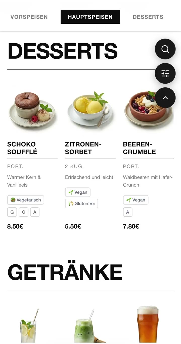 Video des digitalen Bestellvorgangs auf dem Smartphone