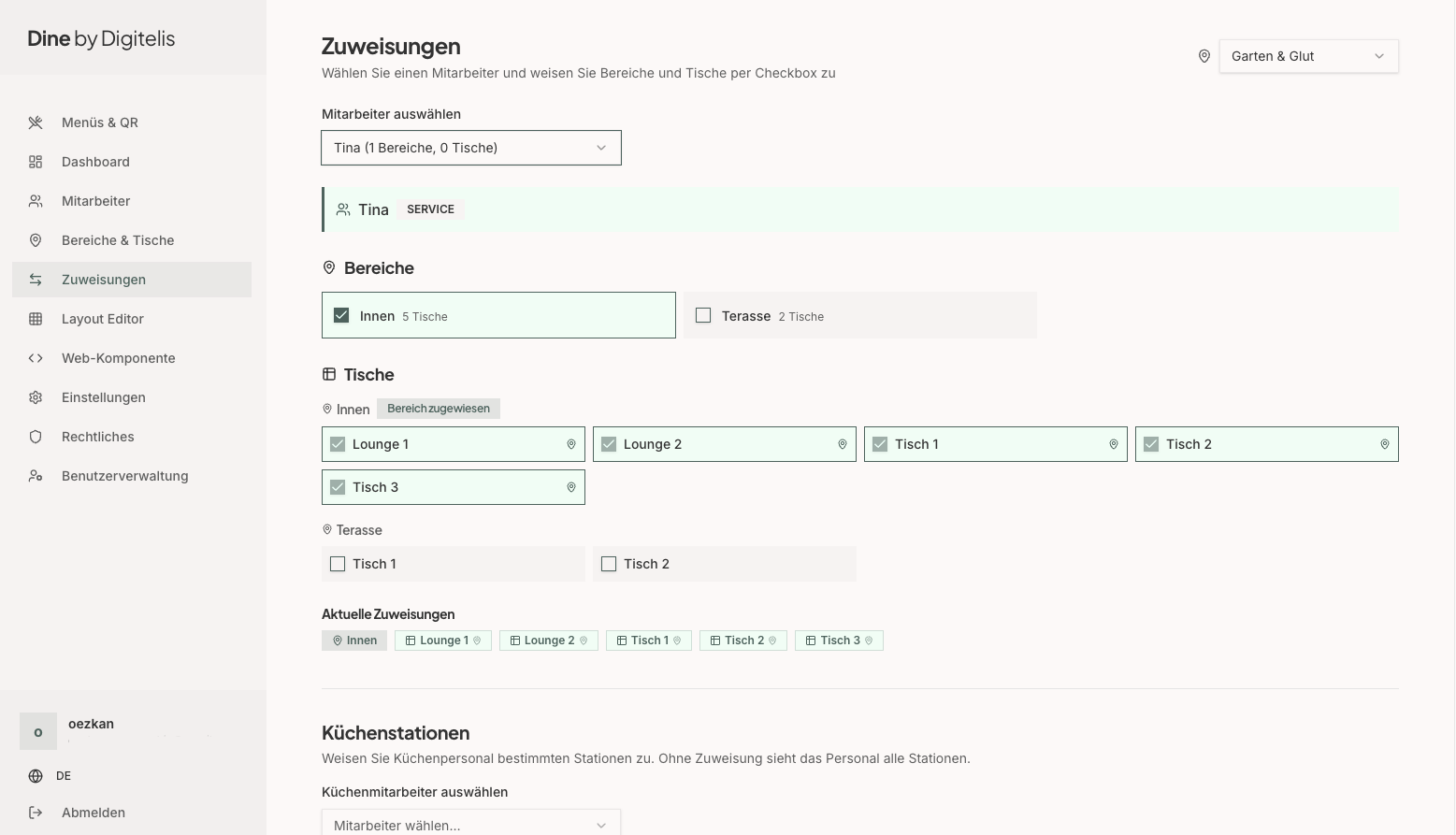 Mitarbeiter-Zuweisung